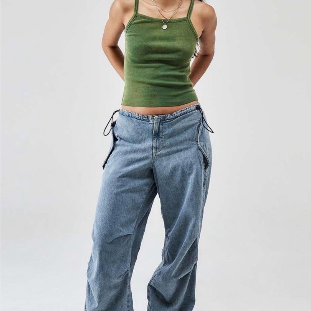 BDG Light Blue Baggy Cargo Pants - Size XS